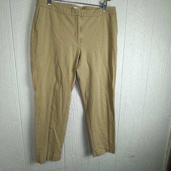 J. Jill Premium Bi-Stretch Ponte Knit Tapered Ankle Pants Size 14 Tan Khaki - Picture 4 of 9